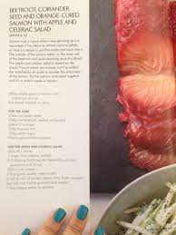 Gordon Ramsay S Beetroot Coriander Seed And Orange Cured Salmon With Apple And Celeriac Salad 1 Of 2 Recipes From Heaven Yummy Food Gordon Ramsay