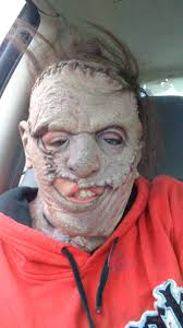 Leather Face Mask with Chinstrap