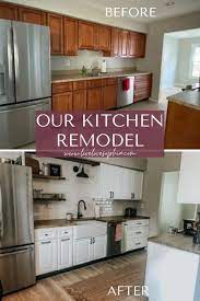 Kitchen Reveal How We Flipped Our Kitchen For Under 2 000 Live Love Sophia Diy Kitchen Renovation Affordable Rustic Kitchen Kitchen Remodel