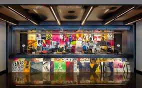 Box Office Sniped With A Collage Of Public Theater Posters Designed By Pentagram Public Theater Pentagram Environmental Graphics