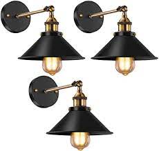 Explore our iconic collection of creative and shabby chic industrial lamps. Vintage Wall Sconce Licperron Black Antique 240 Degree Adjustable Industrial Wall Light For Restaurants Galleries Aisle Kitchen Room Doorway 3 Pack Amazon Com
