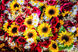Maybe you would like to learn more about one of these? Fun And Playful Country Chic Virginia Wedding Sunflowers And Roses Red Roses And Sunflowers Sunflowers With Roses