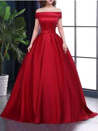 Beautiful Red Off Shoulder Satin Junior Prom Dress Sweet Red Formal G Beautydressy Long Prom Dresses Uk Prom Dresses Ball Gown Ball Gowns Prom