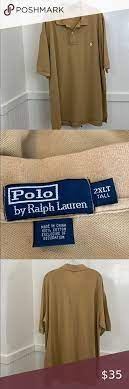 Ralph Lauren Polo Tan Big Tall Men S Shirt 2xl Polo Ralph Lauren Ralph Lauren Mens Shirts