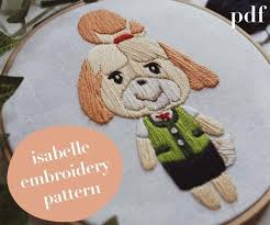 Hand Embroidery Pattern Isabelle Animal Crossing Etsy In 2021 Hand Embroidery Pattern Embroidery Patterns Hand Embroidery