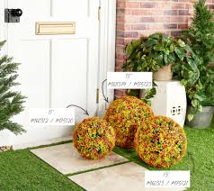 Everyday low prices and amazing selection. Wicker Park Set Of 2 15 Faux Flower Indoor Outdoor Garden Spheres Qvc Com