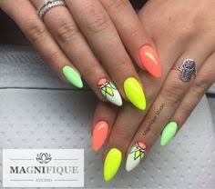 Aztec Nails Neon Manichiură Degrade Idei Unghii Manichiură