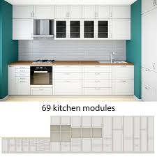 Depth of kitchen cabinets is 37 and 60 cm Kitchen Grimslov Ikea 3d Model 26 Obj Fbx Max Free3d