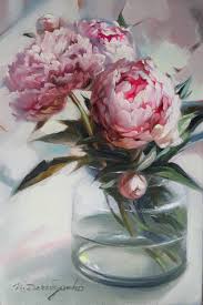 Peonies In Vase Oil Painting On Canvas Original Flowers Etsy Flower Art Painting Peony Painting Oil Painting On Canvas