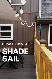 Many shade sails come with their own set of rope, but i decided to go with a more modern look for this install—hence the cable railing, which consists of 3mm cable, turnbuckles and crimps. How To Diy A Shade Sail Installation Craftivity Designs
