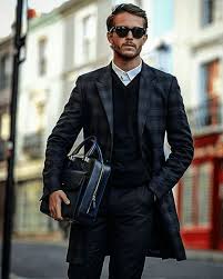 Image result for black funeral dress men