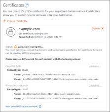 Validating Ssl Tls Certificates For Your Amazon Lightsail Distribution Lightsail Documentation