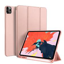 Ipad Pro Case 2020 12 9 Inch 4th Gen Pencil Holder Pink Leather Cover Ipad Pro Case Cute Ipad Cases Apple Ipad Case