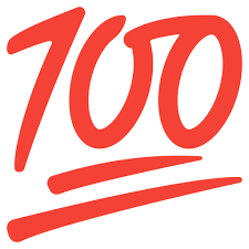 100 or one hundred (roman numeral: 100 Punkte Emoji