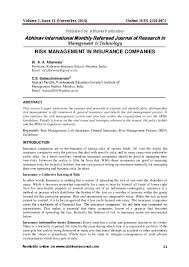Keep reading to find out how. Pdf Risk Management In Insurance Companies Balasubramaniam Santhanam Academia Edu