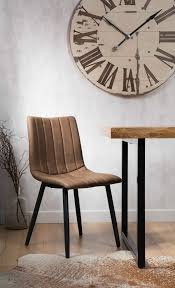 Arizona Leather Dining Chair Vintage Brown Casa Bella Furniture Uk Leather Dining Chairs Brown Dining Chairs Luxury Dining Chair