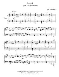 Hoffmann 's story the nutcracker and the mouse king. March Nutcracker Intermediate Piano Solo Sheet Tchaikovsky