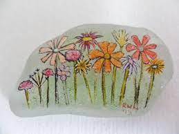 Sailors have long been aware of the rock formations and solitary rocks that line our shores and provide hazards to the unwary. Wildflower Garden Miniature Painting On Sea Glass English Etsy Rock Painting Flowers Painted Rocks Craft Miniature Painting