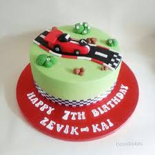 Birthday Cake For 7 Year Old Boy Racing Car Formula 1 Inspired Cake For 7 Year Old Birthday Boy Racing Cake Cake Kids Cake