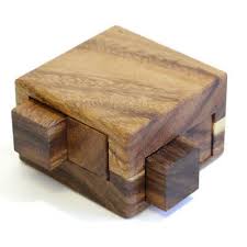 Classic And A Lot Of Fun This Is A Very Challenging And Appealing Wooden Brain Teaser Puzzle Contains Four Piec Wooden Puzzle Box Wooden Puzzles Wooden Boxes