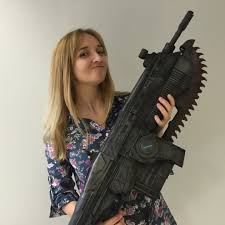 36 long, 10 tall, about 13 pounds, and constructed from weapons grade plastic. 3d Print Of Gears Of War Lancer Chainsaw Gun Von Zacshing