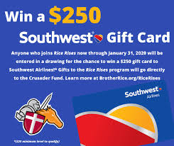 We offer great value and quick payments, straight into your paypal account. Join Rice Rises For The Chance To Win A 250 Southwest Airlines Gift Card Brother Rice High School
