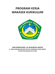 Rencana kerja kesiswaan sma negeri 1 malang periode 2019/2020 Cover Program Kerja