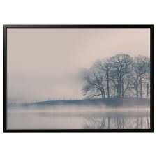 Bjorksta Picture And Frame Misty Landscape Black Ikea Ikea Canvas Landscape Frame