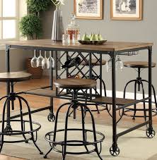 Standard kitchen counter heights time: Furniture Of America Cm3803pt Industrial Pub Table Set