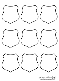 Police badges coloring pages are a fun way for kids of all ages to develop creativity, focus, motor skills and color recognition. Printable Police Badge Template Police Officer Crafts Community Helpers Preschool Police Crafts