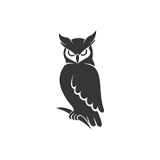 Owl Logo Vector Black Abstract Animal Background Png And Vector With Transparent Background For Free Download Owl Logo Owl Tattoo Drawings Simple Owl Tattoo