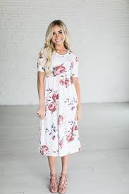 Casual Short Sleeve Pocket Design White Floral Dress Casual Formal Dresses Dresses White Floral Dress