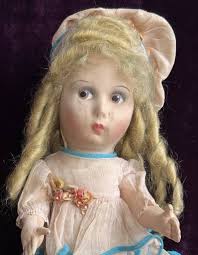 Italian Felt Doll With Hat Box By Lenci 12”