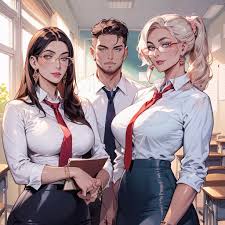Woman Is Teacher, Year Old Woman, Man Is Sissy AI Porn