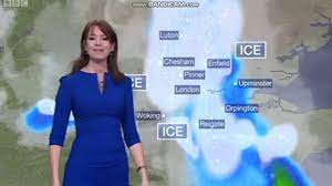 Elizabeth Austen Rizzini Weather Presenter From Bbc London News In A Blue Dress Youtube