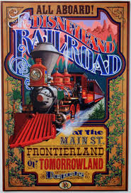 Disneyland Railroad Attraction Poster Vintage Disneyland Disney Attractions Disney Posters