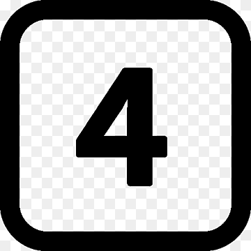 Número 4 png png imágenes | PNGWing