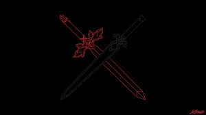 Find black and red wallpapers hd for desktop computer. Red Rose Sword Sword Art Online Hd Wallpaper Background Image 1920x1080