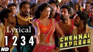 Chennai Express Song With Lyrics One Two Three Four 1234 Shahrukh Kh Omg Dj Songs Chennai Express Songs