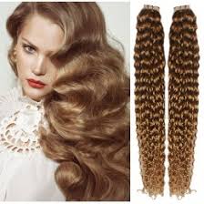 Cool and curly is what this hairstyle is about. Tape In Tape Hair Extensions 24 Inch 60cm Curly Clipinhair Nl