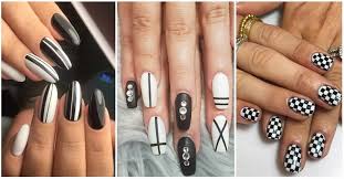 Black & white nail design @home votre styliste ongulaire à domicile. Updated 55 Classic Black And White Nails August 2020