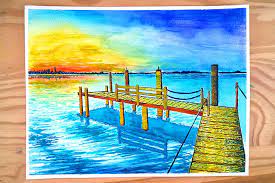 Watercolor Landscape Easy Waterfront