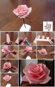 Easy To Follow Step By Step Instructions Making These Beautiful Looking Flowers Diy Layered Pap Paper Flower Tutorial Tissue Paper Flowers Easy Paper Flowers
