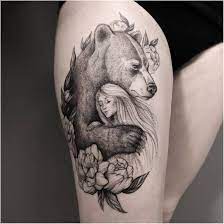 Short Small Meaningful Tattoo Quotes For Girls Women Girlstattoos Click For More Bear Tattoo Designs Bear Tattoos Animal Tattoos For Women