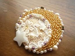 月と星のスリーピン ビーズジュエリー ビーズ ビーズアクセサリー