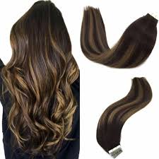The idea behind the ombre haircolor trend is simple: Hair Extensions Tape In Ombre Dark Brown To Chestnut Brown Balayage Real Remy Human Hair Extensions Tape In Natural Hair 20pcs 50g 22 Inch China Human Hair Extensions And Tape In