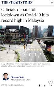 Malaysia recorded 6,320 new cases in the past 24 hours with 50 fatalities on saturday, the fourth consecutive day in which daily cases in the country of 32. Mrbrown On Twitter Eh Stop Spreading This Fake News About Lockdown In Singapore Lah This Is From A News Report About Malaysia Lah Https T Co Mr7azihkvb Twitter
