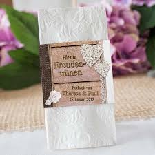 Für ihren großen tag besticke ich taschentücher mit ihrem ganz persönlichen wunschtext. Personalisierte Freudentranen Banderole Shabby Chic