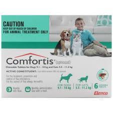 I certainly want to see if there are bad reactions to it from sensitive cats. Comfortis Green For Dogs 9 1 18kg 20 40lbs And Cats 5 5 11 2kg 12 24lbs Ourpetworld Net