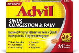 Sinex nasal spray is used to treat nasal congestion and sinus pressure caused by allergies, the common cold, or the flu. Advil Sinus Congestion Pain Advil Respiratory